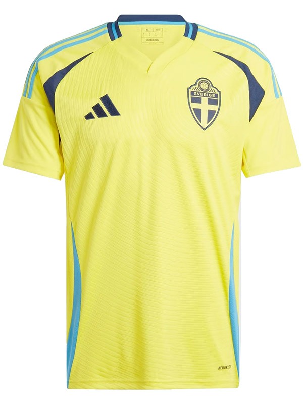 Sweden maillot domicile uniforme de football premier kit de football pour hommes en haut du maillot de sport coupe d'Europe 2024